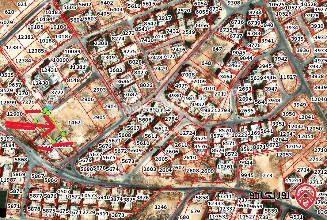 قطعة ارض مساحة 1 دونم و 120م من اراض الزرقاء - البتراوي واجهة على الشارع