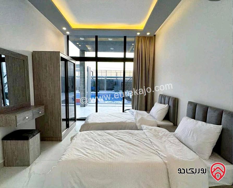 فيلا ومزرعة مساحة البناء 210م على أرض 600م للبيع في البحر الميت - الرامة