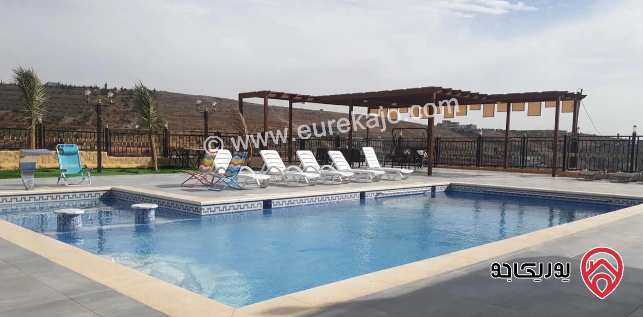 مزرعة مساحة الأرض 3500م والبناء 160م للبيع في جرش - دحل