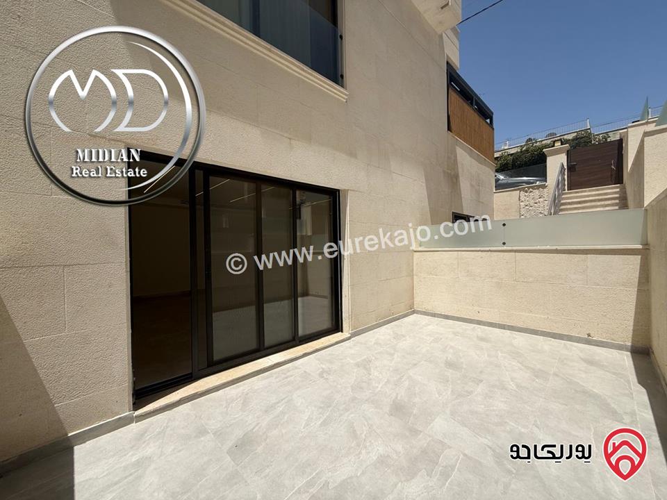 شقق شبه أرضي فارغة للايجار في عمان - جبل عمان مساحات 200م مع مسبح و تراسات و حدائق تشطيبات و ديكورات فاخرة جديدة لم تسكن 
