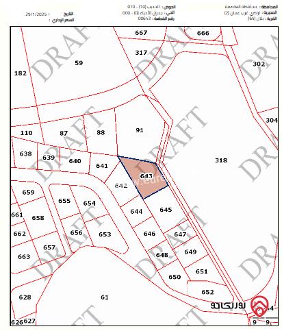 أرض مساحة 949م للبيع في عمان - بدر الجديدة