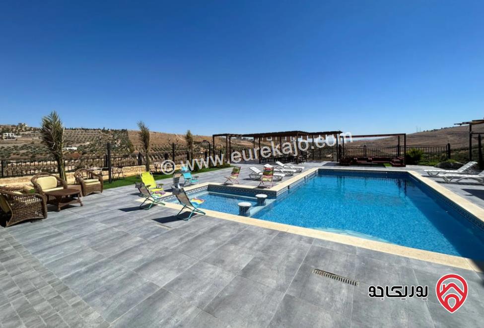 مزرعة مساحة الأرض 3500م والبناء 160م للبيع في جرش - دحل