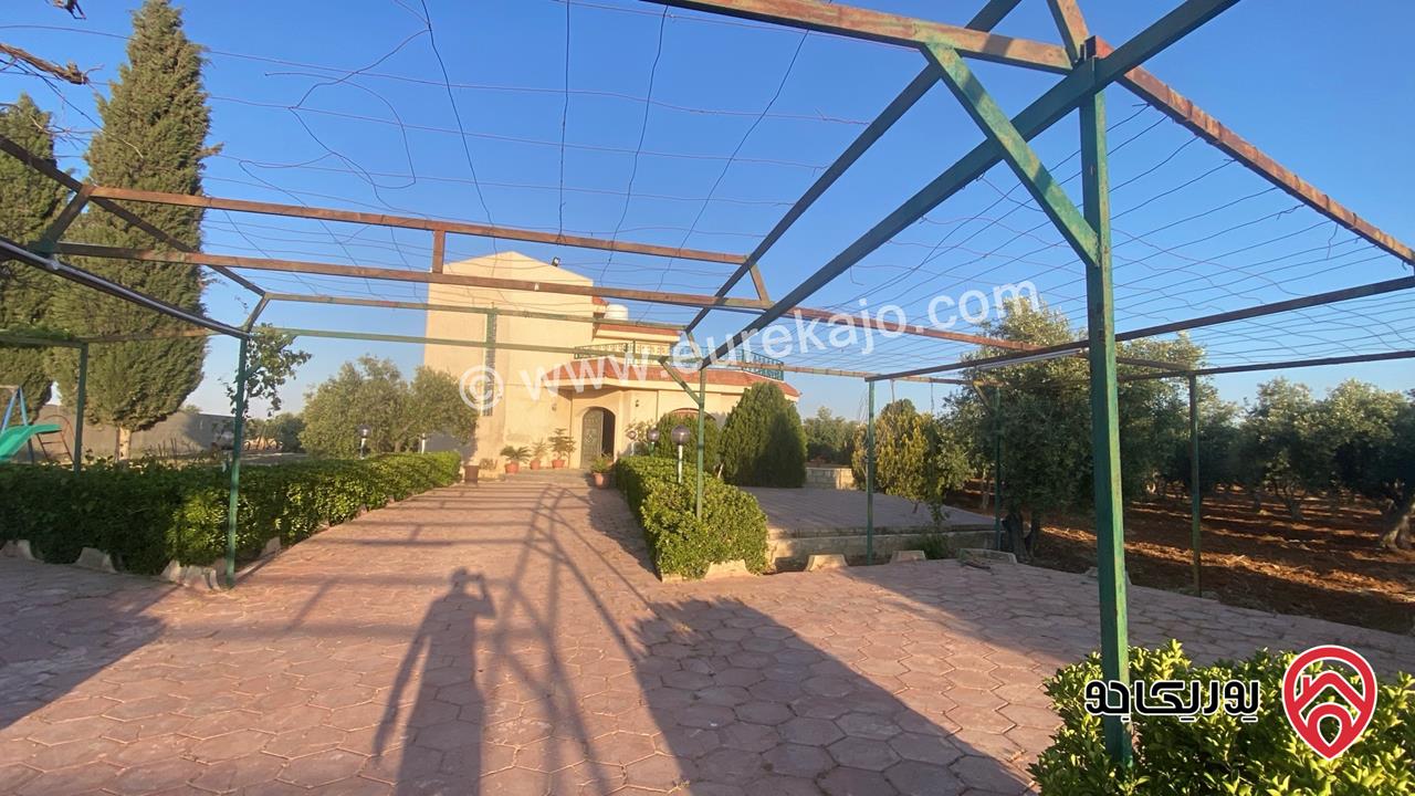 مزرعة مشجرة مساحة الأرض 10 دونم مع فيلا 200م للايجار في مادبا الفيصلية