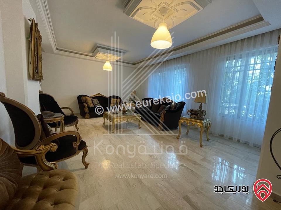 شقة مفروشة طابق ارضي مساحة 238م للايجار في عمان - حي الصحابة