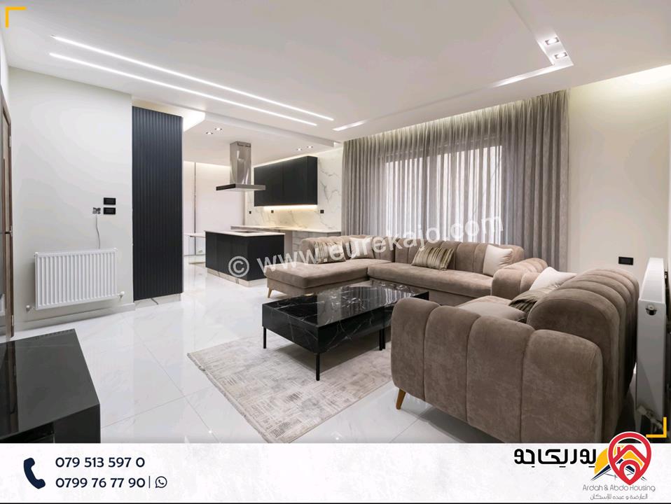 شقة شبه أرضي مساحة 177م مع ترس 50م للبيع في عمان - طريق المطار