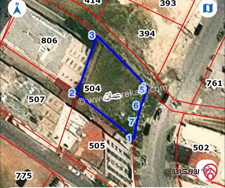قطعة ارض مساحة 511م للبيع في عمان - المقابلين شارع الإذاعة والتلفزيون 