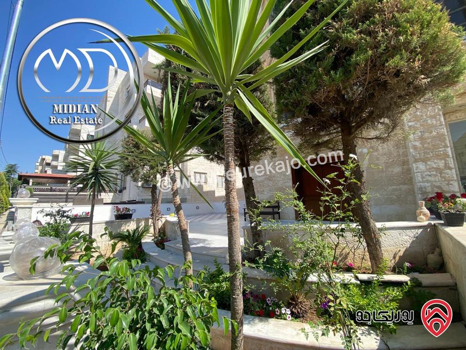 شقة ارضية فارغة للايجار في عمان - خلدا العوجانية مساحة 190م مع ترس و حديقة 120م تشطيبات و ديكورات عصرية فاخرة