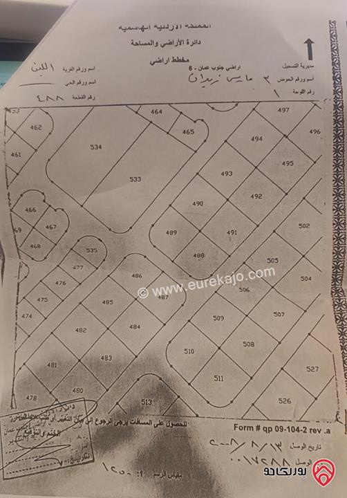 أرض مميزة مساحة 1 دونم للبيع في عمان - اللبن
