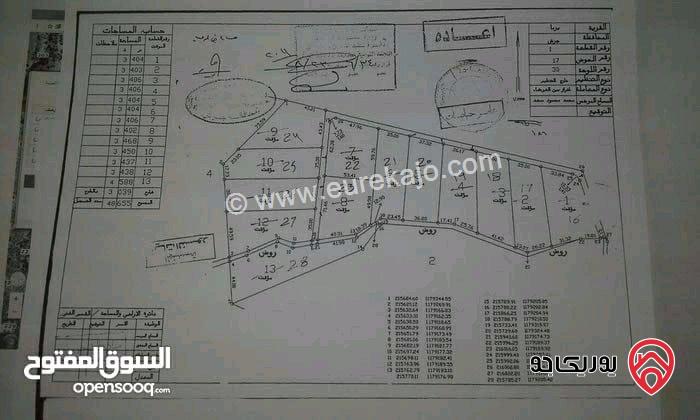 أرض زراعية مساحة 3 دونم و 406م منطقة جرش - برما