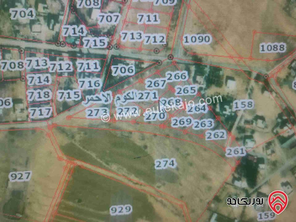أرض مساحة 500 متر مربع مفروزه للبيع في المفرق - القريه الكوم الاحمر