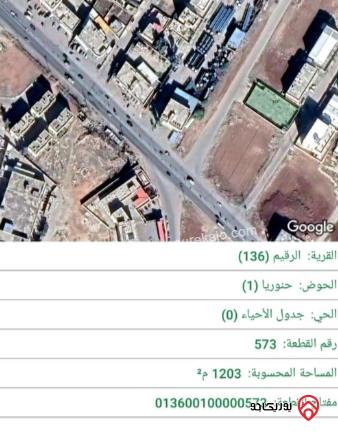 قطعة أرض على شارعين مساحة 1204م للبيع في عمان - الرقيم	