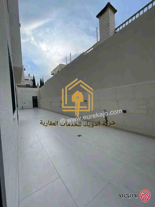 شقة جديدة لم تسكن طابق شبه أرضي مساحة 165م داخلي و 180م خارجي للايجار في عمان - حي الصحابة