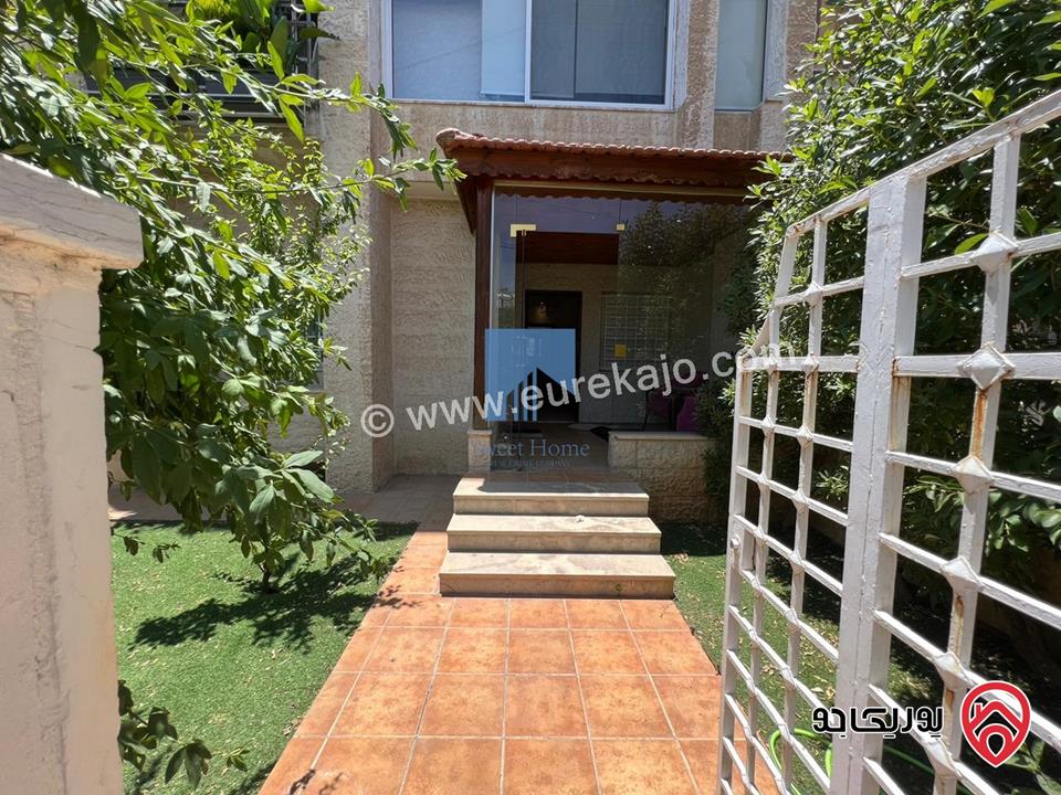 شقة أرضية مفروشة 200م مع حديقة وترسات 150م للبيع في جبل عمان 