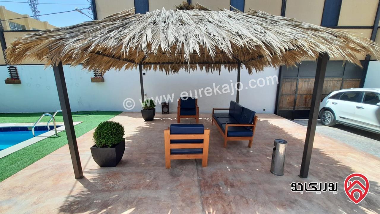 شاليه مساحة الأرض 527م والبناء 122م للبيع في البحر الميت منطقة الجوفة