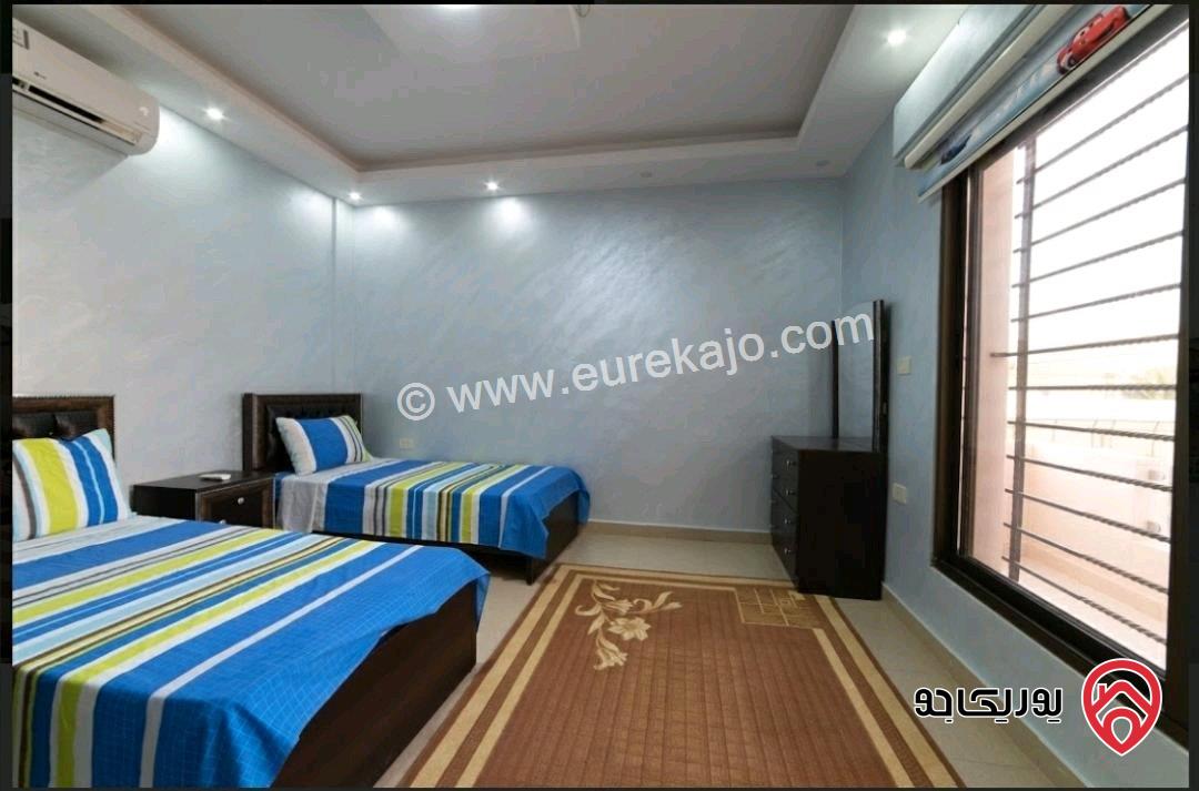 شـاليه مـفروش مساحة الأرض 550م والبناء 150م للبيع في البحر الميت منطقة الشونة الجنوبية الجوفة