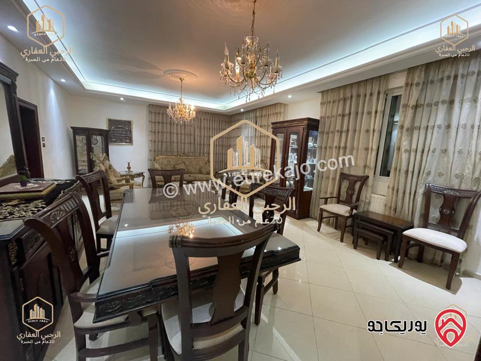 شقة مفروشة ارضية مساحة 240م داخلي و 100م خارجي للايجار في عمان - ضاحية الرشيد 