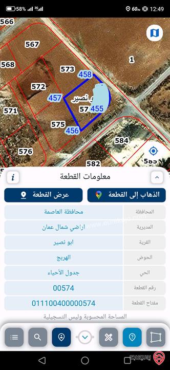 قطعة أرض للبيع مساحة 902م للبيع في عمان - قرية ابو نصير 