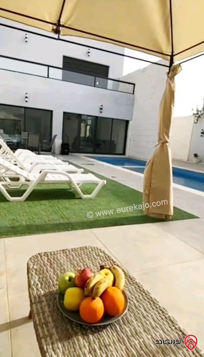 شاليه فخم مساحة الأرض 288م والبناء 120م للبيع في البحر الميت - جوفة الكفرين