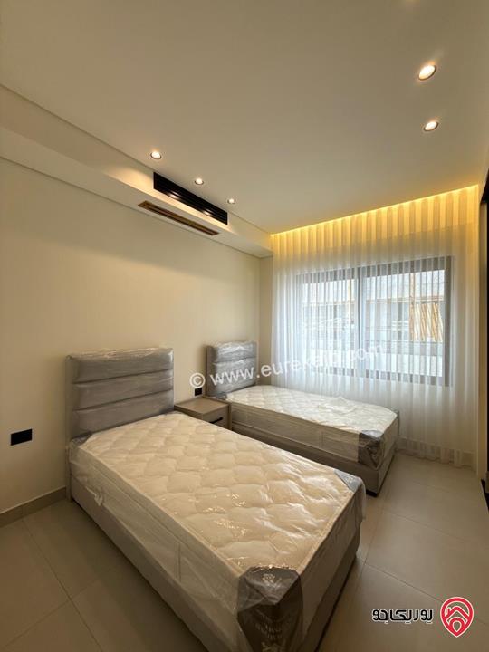 Fully furnished luxury ground floor apartment 100 Sqm for rent in Amman – North Abdoun