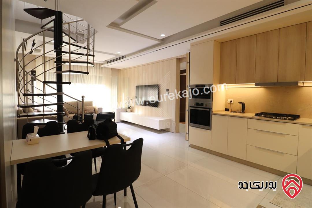 شقة مفروشة مودرن طابق ثالث دوبلكس مساحة 144م للايجار في عمان - دير غبار