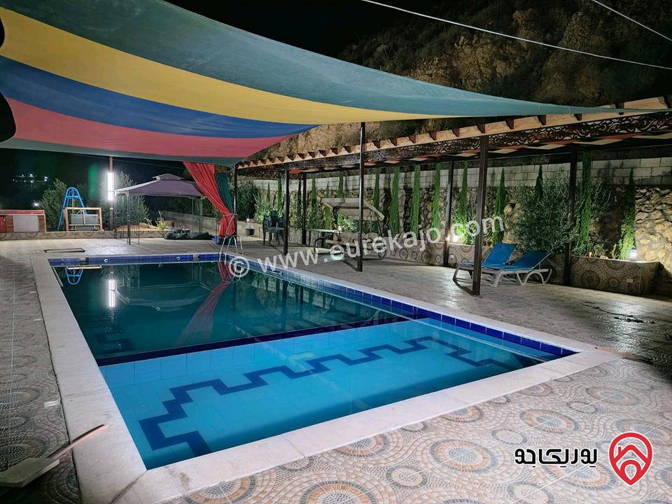 مزرعة مساحة الأرض 3 دونم و 340م والبناء 100م للبيع في عمان - ناعور