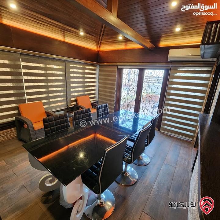 شقة مفروشة أرضية مساحة 241م داخلي و 28م خارجي للايجار في عمان - خلدا