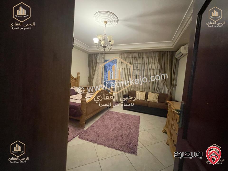 شقة مفروشة ارضية مساحة 240م داخلي و 100م خارجي للايجار في عمان - ضاحية الرشيد 