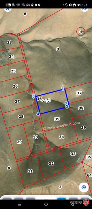 أرض مساحة 9دونم للبيع في جنوب عمان قرية الرامه