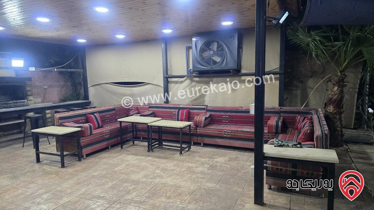 مزرعة مساحة الأرض 1 دونم و البناء 500م للايجار اليومي في جرش