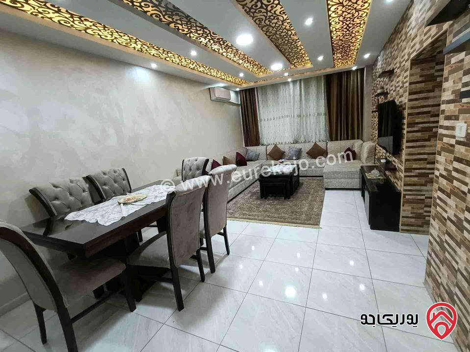شقة سوبر ديلوكس مفروشة مساحة 120م طابق أرضي معلق للايجار في عمان - مررج الحمام