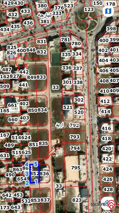 أرض مساحة 990 متر مربع للبيع في حوض الطورى اربد الحي الشرقي 