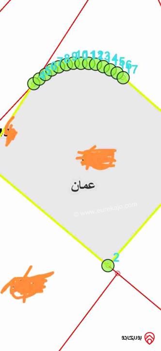 قطعة أرض مساحة 670م للبيع في جبل الحسين تنظيم تجاري محلي 