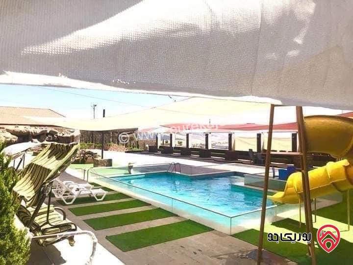 مزرعة مساحة الأرض 3425م والبناء 180م للبيع في جرش - بعد جامعة جرش، منطقة عين النبي * تبعد عن صويلح 40 دقيقة