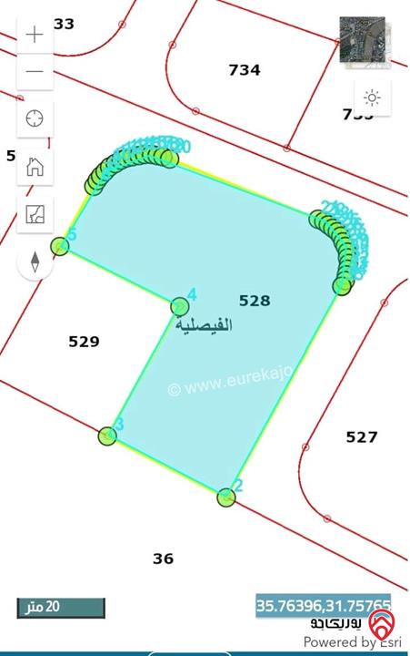 قطعة ارض مساحة 2711م للبيع في مادبا - الفيصلية 