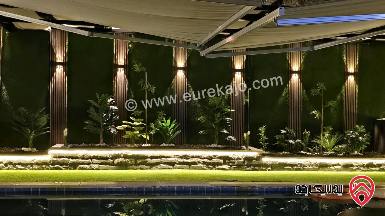 شاليه مساحة الأرض 650م والبناء 200م للبيع في البحر الميت - الروضة نزول العدسية