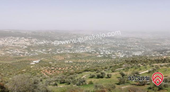 ارض مساحة 6 دونم للبيع في جرش - سوف حوض الحسبان مرتفعة ومطلة على جميع الاتجاهات 