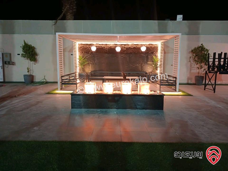 شاليه خيالي مساحة البناء 200م على أرض 1 دونم للبيع في البحر الميت - الرامة
