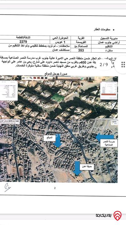 عمارة مكونة من 4 طوابق على أرض 353م للبيع في عمان - جبل النصر 