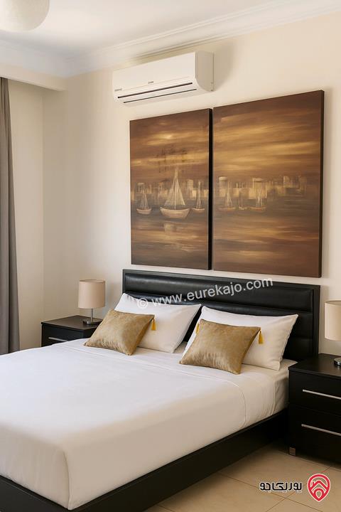 شقة أرضية مساحة 152م داخلي و 50م خارجي للايجار مفروشة في عمان - عبدون