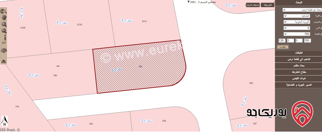 قطعة ارض مساحة 562م للبيع في عمان - الخشافية اللوزية الجنوبية