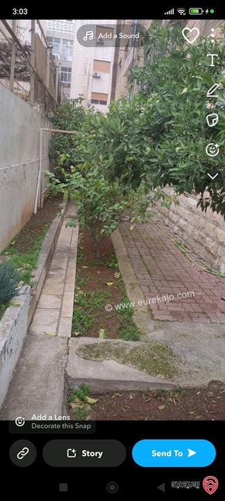 شقة طابق ارضي مساحة داخلية 193م مع حديقة 200م داير الشقة للبيع في عمان - منطقة الدوار السابع 