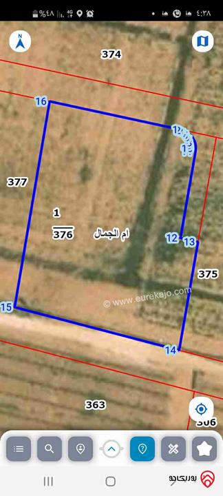 قطعة أرض مساحة 2 دونم للبيع في المفرق ام الجمال روضة الاميرة بسمة 