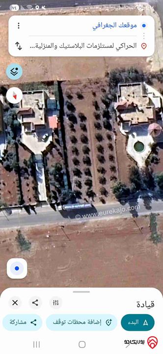 ارض مساحة 1486م على الشارع للبيع في عمان - اربد حي الزهور 