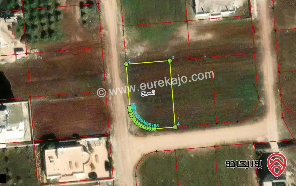 قطعة ارض مساحة 782م للبيع في اربد - الصريح جنوب شارع البتراء 