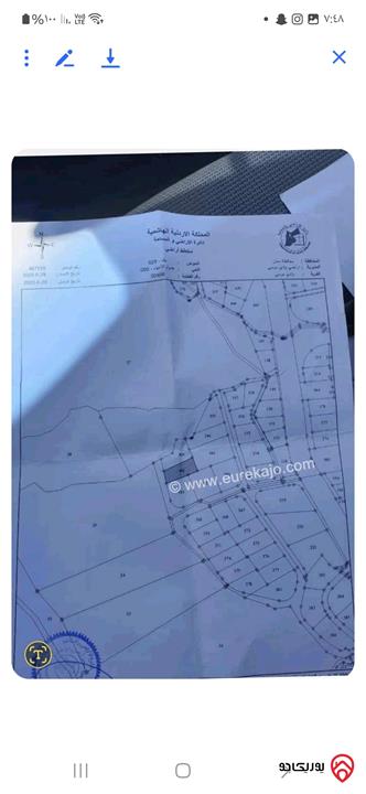 قطعة ارض مفروزة مساحة 781م للبيع في معان - منطقة الطيبه الجنوبية