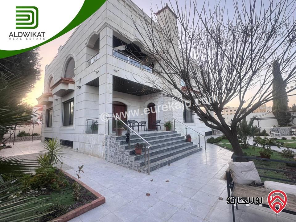 فيلا مستقلة للبيع في عمان - على طريق المطار / الغباشية مساحة البناء 1000م ومساحة الارض 1240م موقع مميز على شارعين