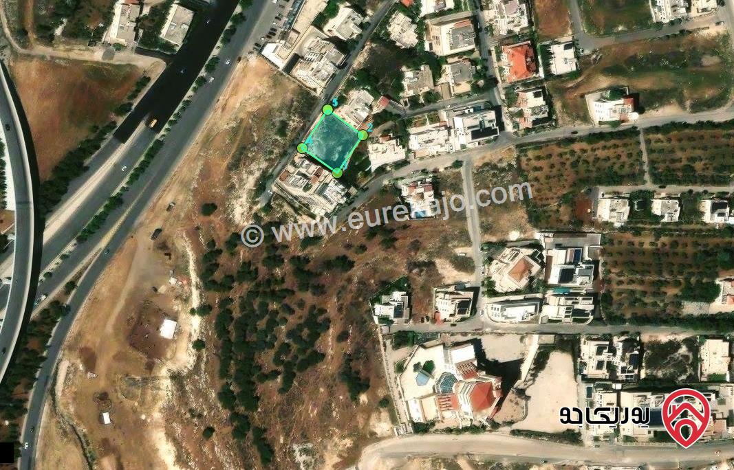 قطعة ارض مميزة مساحة 1074م للبيع من أراضي غرب عمان /وادي السير ثاني نمره عن شارع كوريدور عبدون 