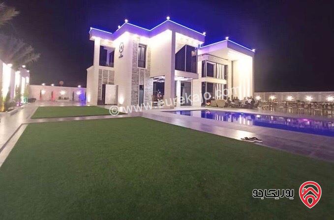 فيلا فاخرة مساحة 330م على أرض 1 دونم مفروشة للايجار في عمان - طريق المطار