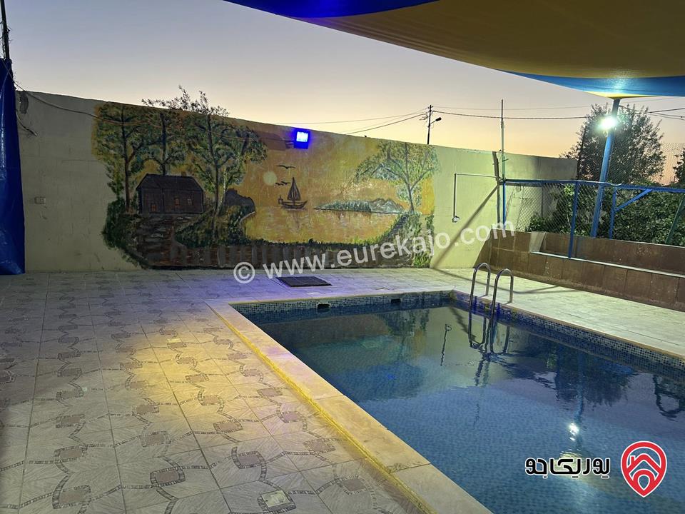 مزرعة وشاليه للايجار اليومي في الرصيفة مقابل القرية العالمية للحيوان