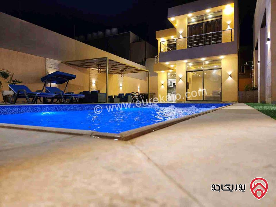 شاليه حديث البناء مساحة الأرض 288م ومساحة البناء 120م للبيع في جوفة الكفرين منطقة شاليهات